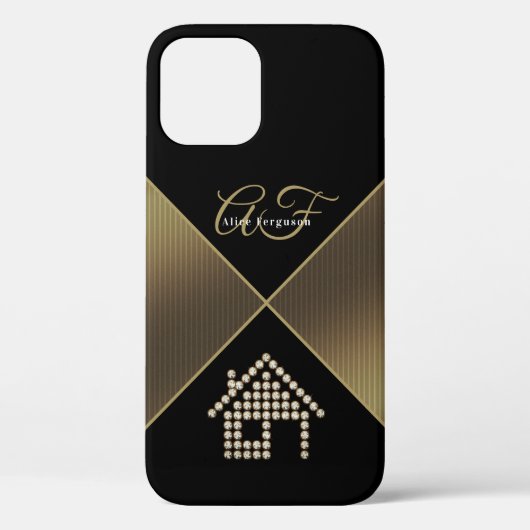 Luxury Diamond Home | Gouden Duizen Case-Mate iPhone Case (Achterkant)