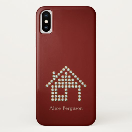 Luxury Diamond Home | Rode achtergrond Case-Mate iPhone Case (Achterkant)