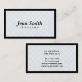 Luxury Diamond Quilt Stylist Visitekaartje (Voorkant / Achterkant)