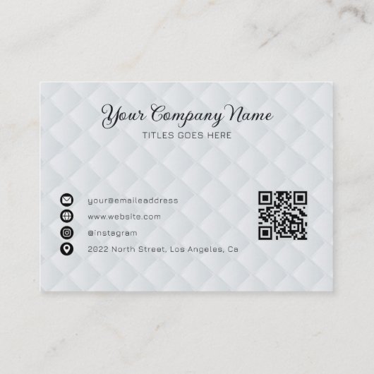 Luxury Diamond Shapes Visitekaartje (Achterkant)