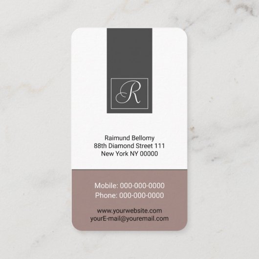 Luxury Diamond Visitekaartje (Achterkant)