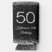 Luxury Diamonds 50th Birthday Party Koelboxxen Seltzer Blikjeskoeler (Achterkant)