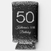 Luxury Diamonds 50th Birthday Party Koelboxxen Seltzer Blikjeskoeler (Voorkant)
