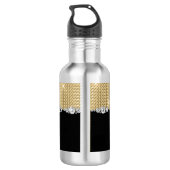 Luxury Diamonds Gold Black Monogram Waterfles (Achterkant)