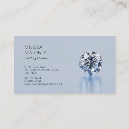 Luxury Diamonds Jeweler Jewelry Store Visitekaartje (Achterkant)