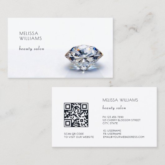 Luxury Diamonds Juwelier Visitekaartje (Voorkant / Achterkant)
