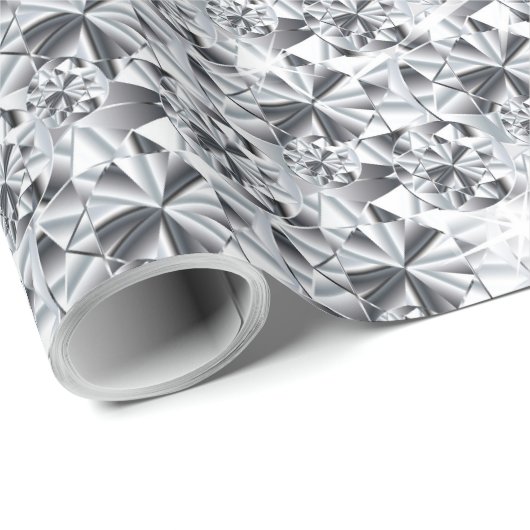 Luxury Diamonds zilver ontwerp Cadeaupapier (Rol Hoek)