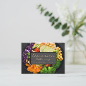 Luxury Dinner Food Bord Design Chef Catering Visitekaartje (Staand voorkant)