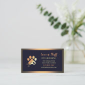 Luxury Dog Pet Grooming Paw-schaar Visitekaartje (Staand voorkant)