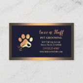 Luxury Dog Pet Grooming Paw-schaar Visitekaartje (Voorkant)