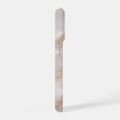 Luxury Dove Gray Marble with White Veins & Gold  iPhone Hoesje (Rechterkant)