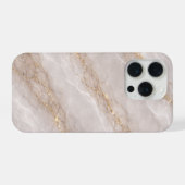 Luxury Dove Gray Marble with White Veins & Gold  iPhone Hoesje (Achterkant horizontaal)