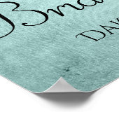 Luxury Drip Vrijgezellenfeest | Pastel Mint Green  Poster (Hoek)