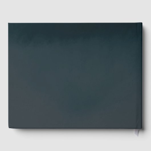 Luxury Dusty Blue Floral Wedding Gastenboek (Achterkant)