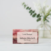 Luxury Dusty Rose Marble Custom Business Card Visitekaartje (Staand voorkant)