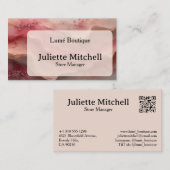 Luxury Dusty Rose Marble Custom Business Card Visitekaartje (Voorkant / Achterkant)
