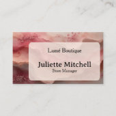 Luxury Dusty Rose Marble Custom Business Card Visitekaartje (Voorkant)