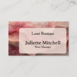 Luxury Dusty Rose Marble Custom Business Card Visitekaartje