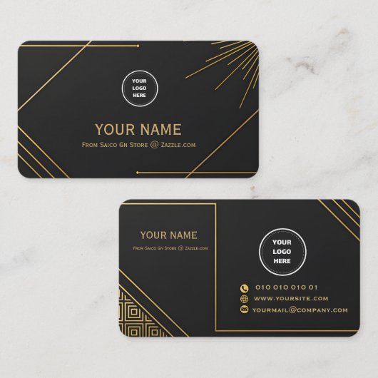 Luxury Editable Business Card Template  Visitekaartje (Voorkant / Achterkant)