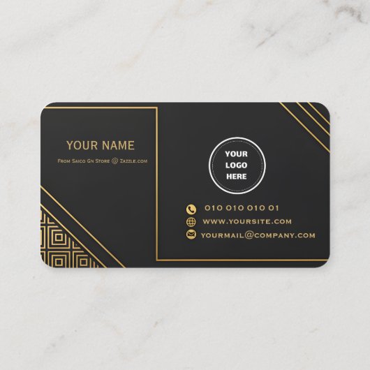 Luxury Editable Business Card Template  Visitekaartje (Achterkant)