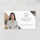 Luxury Elegant Abstract Interior Designer Photo Visitekaartje (Voorkant)