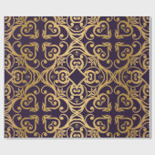 LUXURY ELEGANT BLACK GOLD BIRTHDAY WEDDING WRAP CADEAUPAPIER (Vlak)