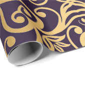 LUXURY ELEGANT BLACK GOLD BIRTHDAY WEDDING WRAP CADEAUPAPIER (Rol Hoek)