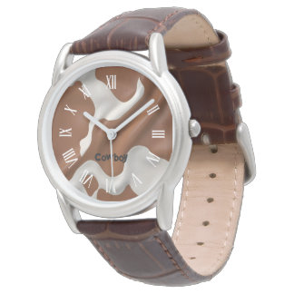 Luxury Elegant Faux Cow Leather Modern Collection Horloge