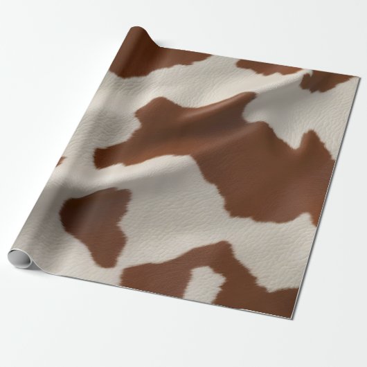 Luxury Elegant Faux Cow Leather Popular Collection Cadeaupapier (Uitgerold)