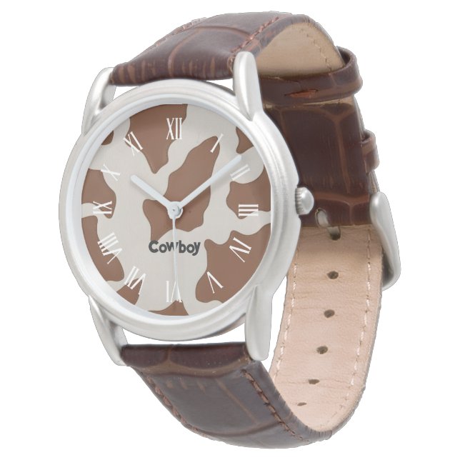 Luxury Elegant Faux Cow Leather Trendy Collection Horloge (Gekanteld)