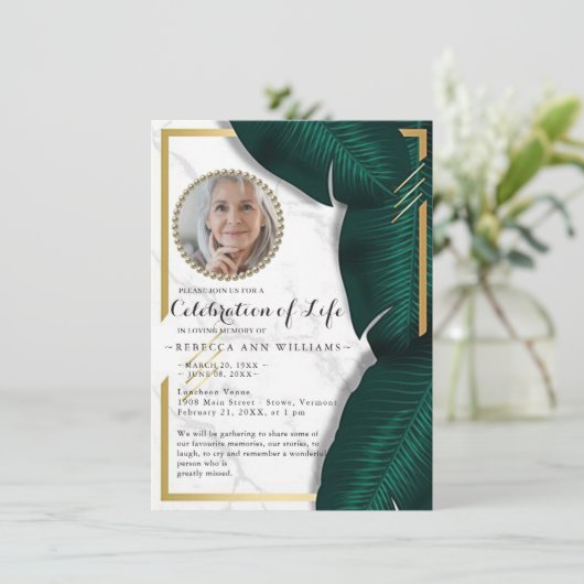 Luxury Elegant fotofeest in het leven Kaart (Staand voorkant)