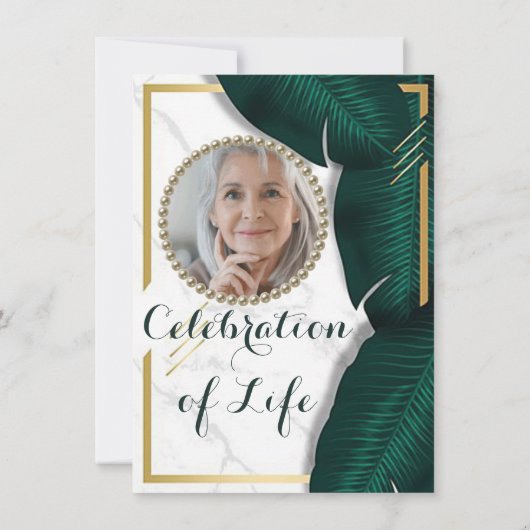 Luxury Elegant fotofeest in het leven Kaart (Achterkant)