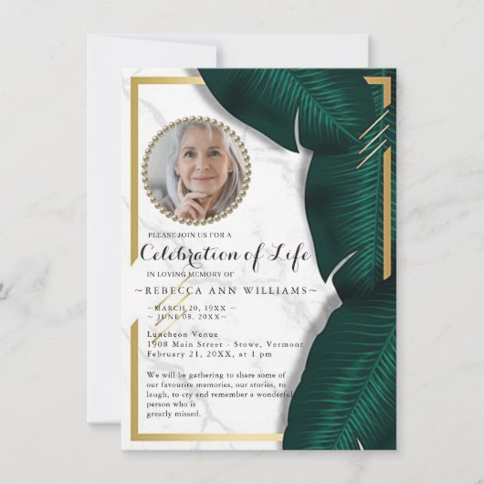 Luxury Elegant fotofeest in het leven Kaart (Voorkant)