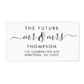 Luxury Elegant Future MR en MRS Modern Lab Etiket (Voorkant)