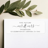 Luxury Elegant Future MR en MRS Script Modern Etiket