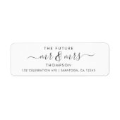 Luxury Elegant Future MR en MRS Script Modern Etiket (Voorkant)