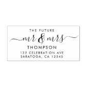 Luxury Elegant Future MR en MRS Script Modern Zelfinktende Stempel (Design)