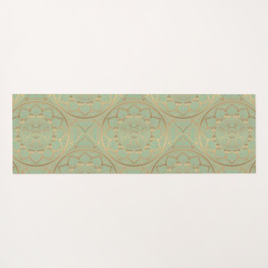 Luxury Elegant Gold Mandela Yoga Mat (Achterkant (horizontaal))