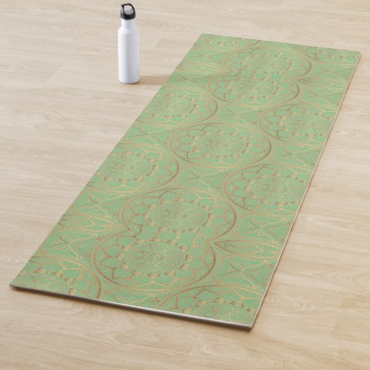 Luxury Elegant Gold Mandela Yoga Mat (In situ)