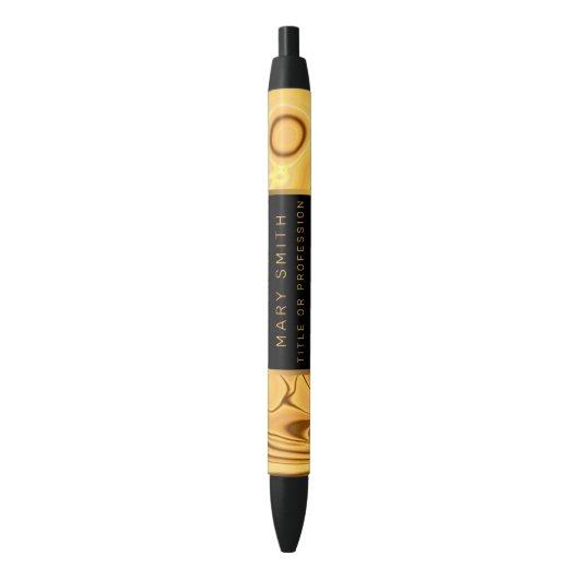 Luxury Elegant Gold Marble Blauwe Inkt Pen (Voorkant Verticaal)