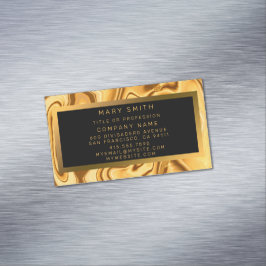 Luxury Elegant Gold Marble Magnetisch Visitekaartje