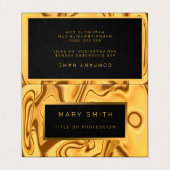 Luxury Elegant Gold Marble Tent Fold Visitekaartje (Buitenkant ongevouwen)