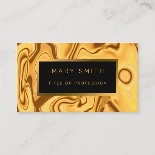Luxury Elegant Gold Marble Visitekaartje (Voorkant)