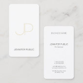 Luxury Elegant Gold Monogram Trendy Sjabloon Chic Visitekaartje (Voorkant / Achterkant)