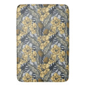 Luxury Elegant Gold N' Black Tropical Flowers Badmat (Voorkant Verticaal)