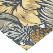 Luxury Elegant Gold N' Black Tropical Flowers Korte Tafelloper (Hoek)