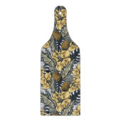 Luxury Elegant Gold N' Black Tropical Flowers Snijplank (Voorkant)
