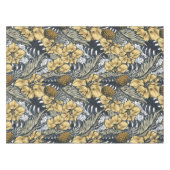Luxury Elegant Gold N' Black Tropical Flowers Tafelkleed (Voorkant (Horizontaal))