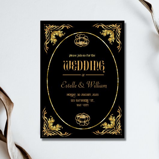 Luxury Elegant Invitation Wedding Cards Kaart