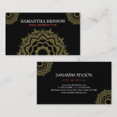 Luxury Elegant Mandala Lotus Logo Yoga Instructor Visitekaartje (Voorkant / Achterkant)